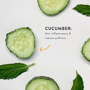 cucumber for puffy eyelids, sunblock with cucumber, sunscreen with cucumber, cucumber extract
