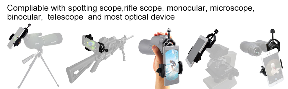 compatible with microscope;telescope;binoculars;monocular;spotting scope;night vision monocular 