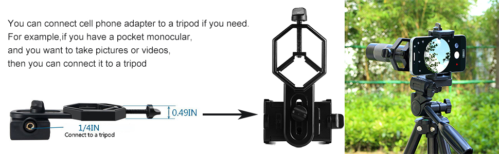 connect your phone with telescope or microscope to explore beautiful scene and amazing tiny world