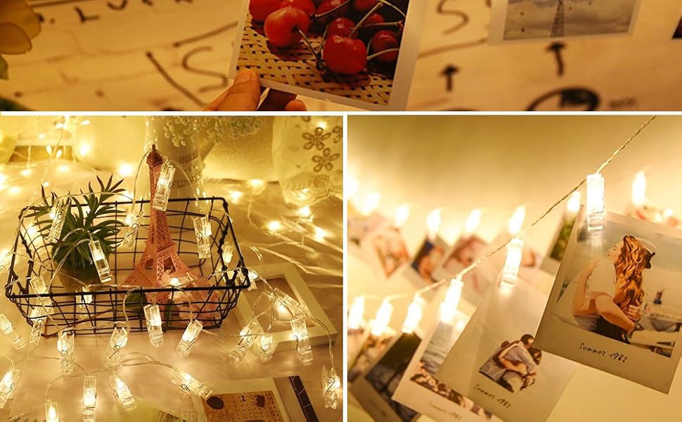 Yeeteching Photo Clip String Light, 17FT Fairy String