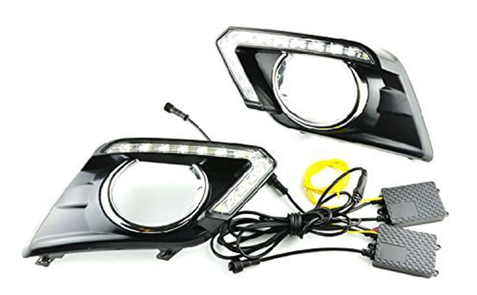 iJDMTOY Switchback LED Daytime Running Lights Assembly Compatible with 20142016
