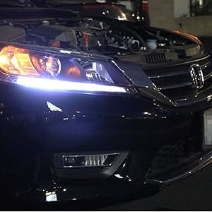 iJDMTOY Even Illuminating Headlight LED Daytime Running Lights Retrofit Assembly 13-15 Honda Accord