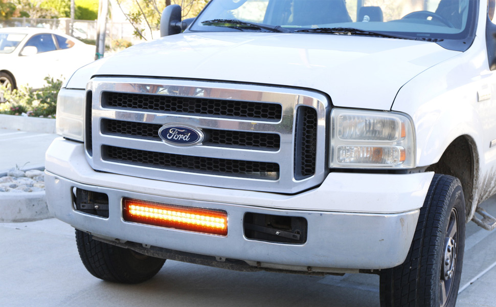 iJDMTOY Lower Grille Mount 20Inch Dual Color LED Light Bar