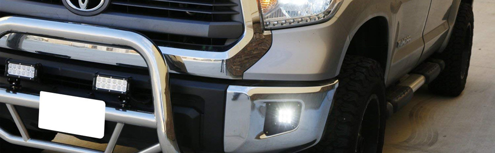 48W 2x3 CREE LED Fog Light Kit for the 2014-up Toyota Tundra