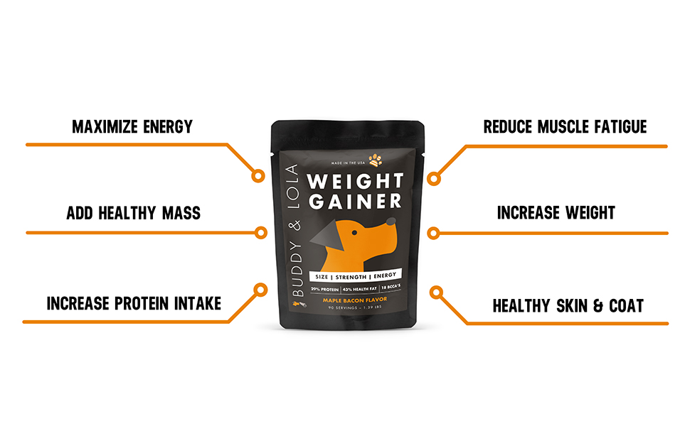 Buddy & Lola Dog Weight Gainer Dog Supplement for Weight Gain Dog Protien