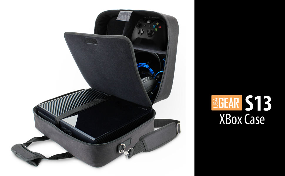 USA Gear Xbox One / Xbox 1 X Travel Case Console Bag Kinect