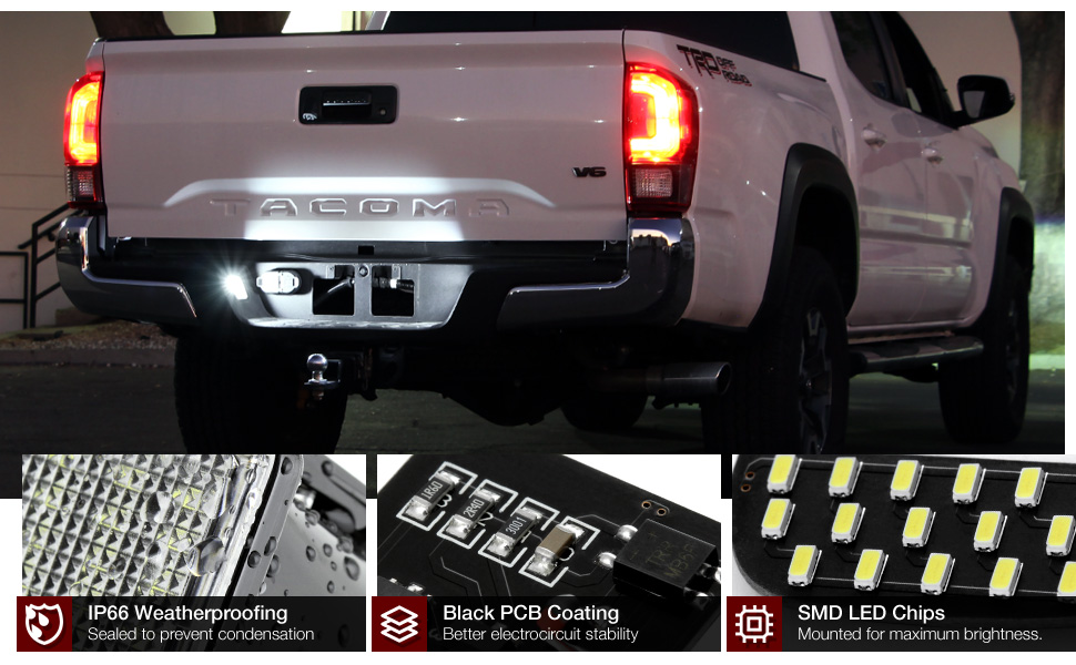 VIPMOTOZ Full LED License Plate Light For 20162021 Toyota