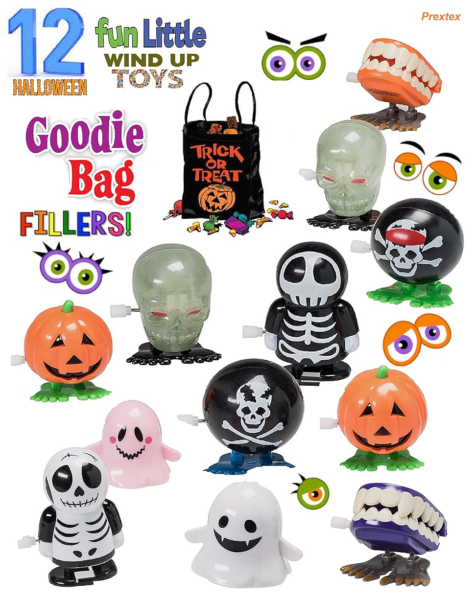 Halloween Goody Bag Wind Up Toys 12 Pack .Halloween toy