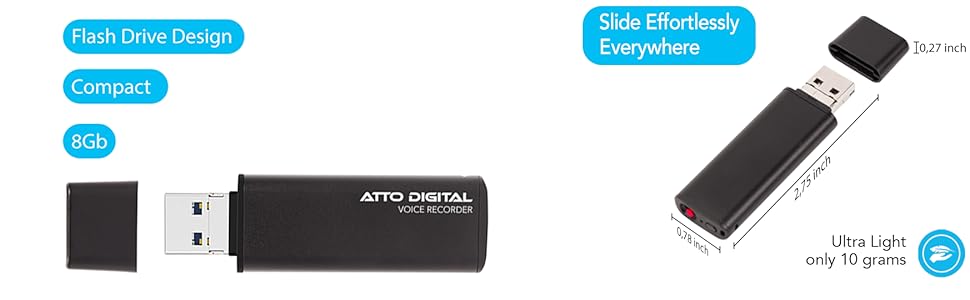 complete features of the digital voice recorder