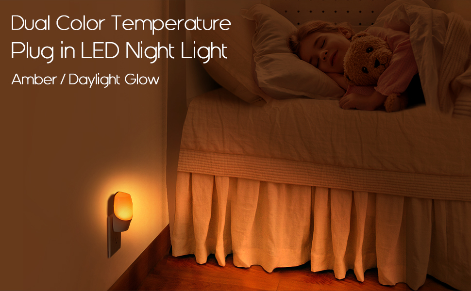 Emotionlite Plug in Night Light, Dual Color Temperature LED Night