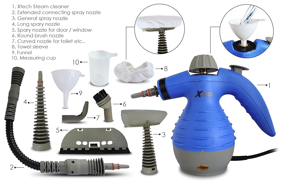 HeroFiber Xtech Electric Easy Handheld Steam Cleaner with