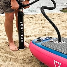 VOLTSURF volt surf isup inflatable paddle board dual action pump reversible 15PSI psi 15 hand