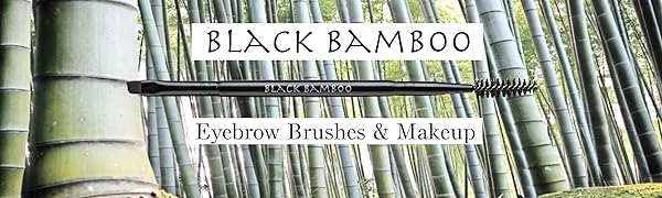 Black Bamboo Eyebrow Brushes and Makeup