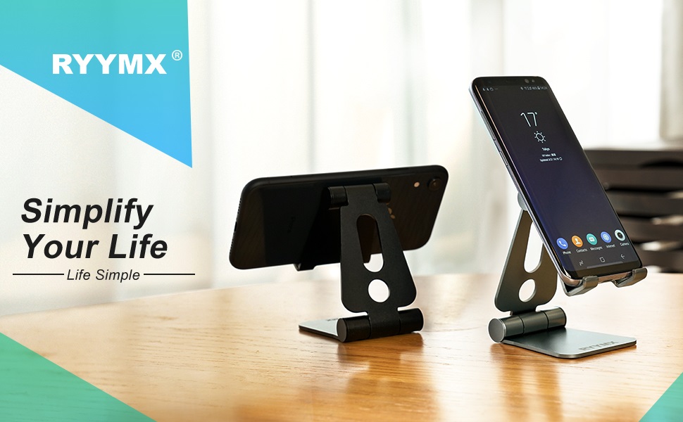 Phone Stand for Desk RYYMX Dual Adjustable Cell Phone