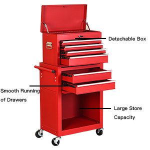 Goplus 6 Drawer Rolling Tool Chest Removable Tool Storage Cabinet