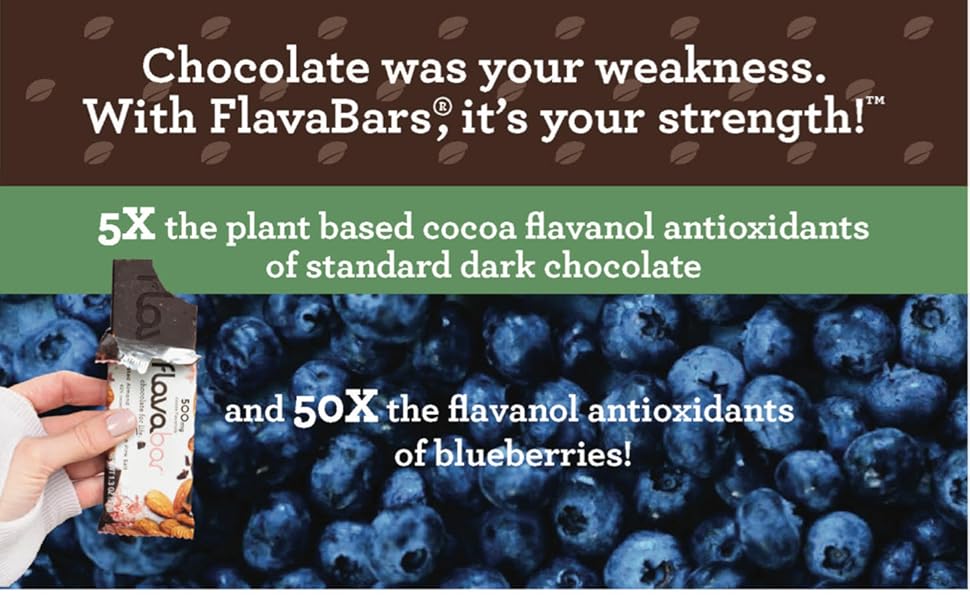 FlavaBar Performance Dark Chocolate 500mg Cocoa Flavanols