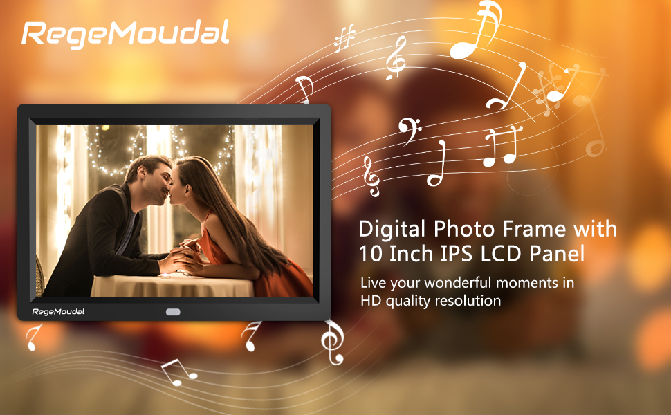 RegeMoudal 10 Inch 1080P HD IPS LCD Panel Ultra Widescreen with Remote