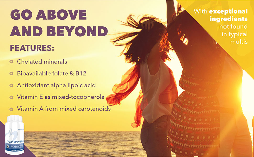 Designs for Health Twice Daily Multi 120 Capsules, Iron