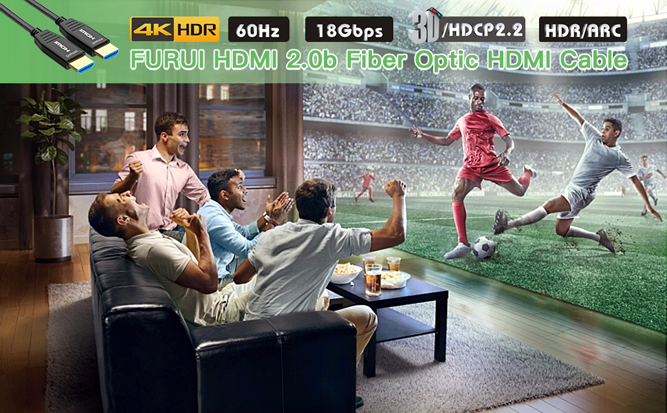 FURUI HFPRO NYLON BRAIDED FIBER HDMI 2.0b CABLE 4K HDR 60Hz