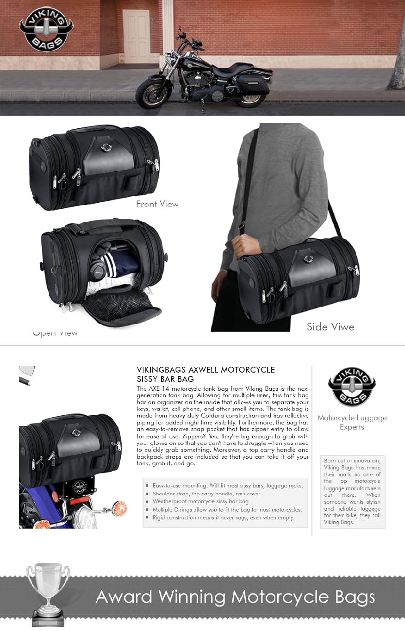 viking sissy bar bags