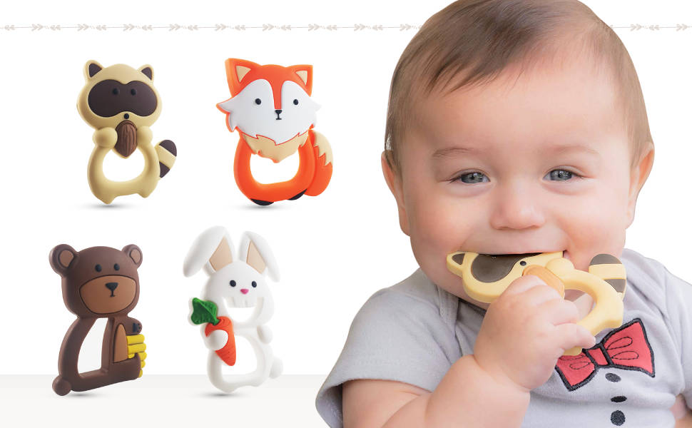 Teething Toys and Teethers by Tulamama. Bendable & Freezer