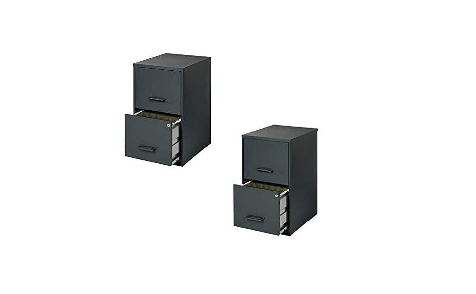 Home Square Value Pack (Set of 2) 2 Drawer Letter File