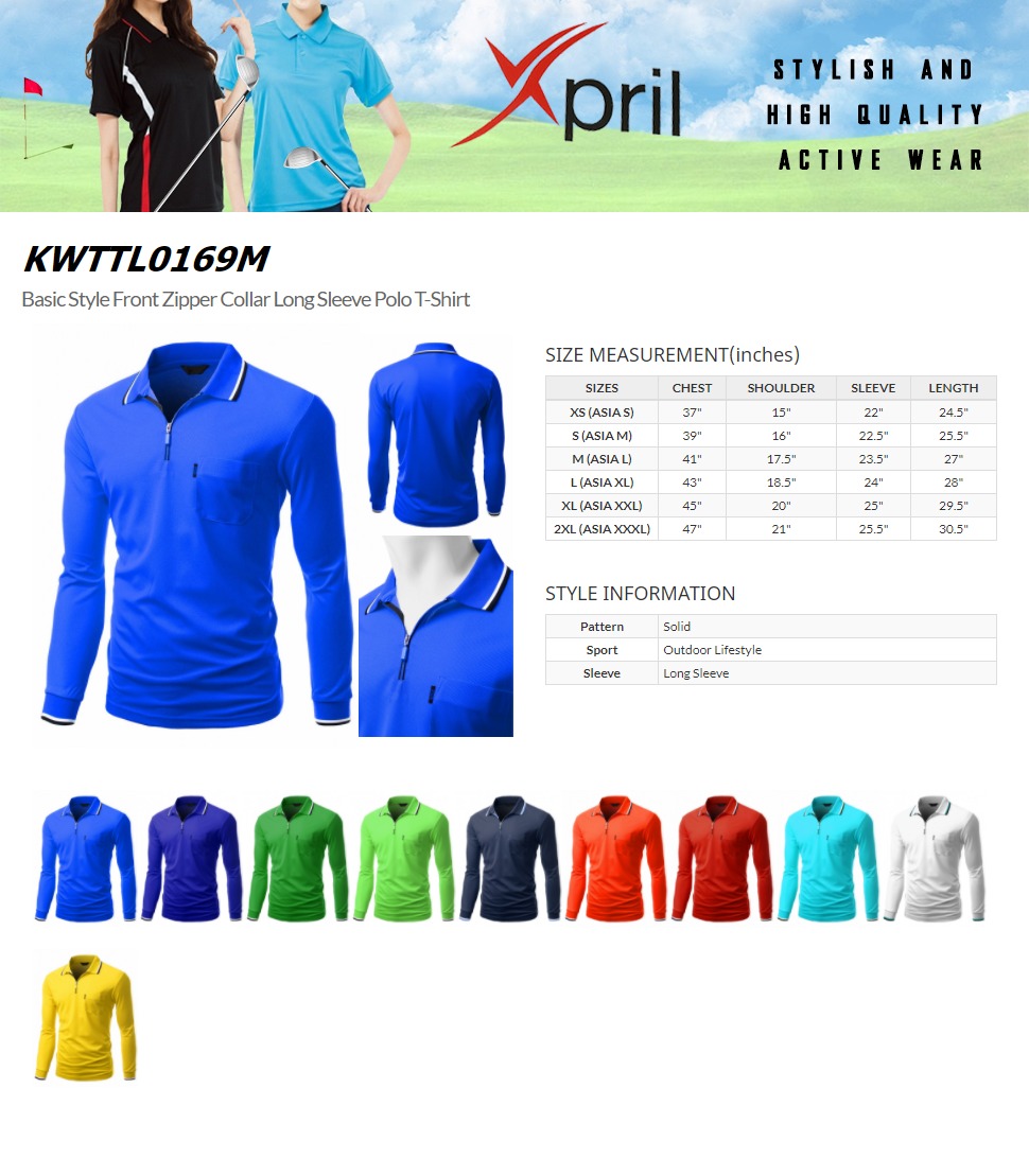 Amazon.com: Xpril Men's Basic Style Front Zipper Collar Long