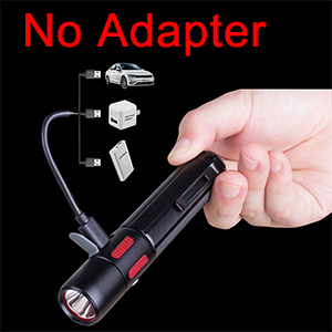 led flashlight rechargeable 18650 flashlight USB charging edc flashlight camping pocket torch light