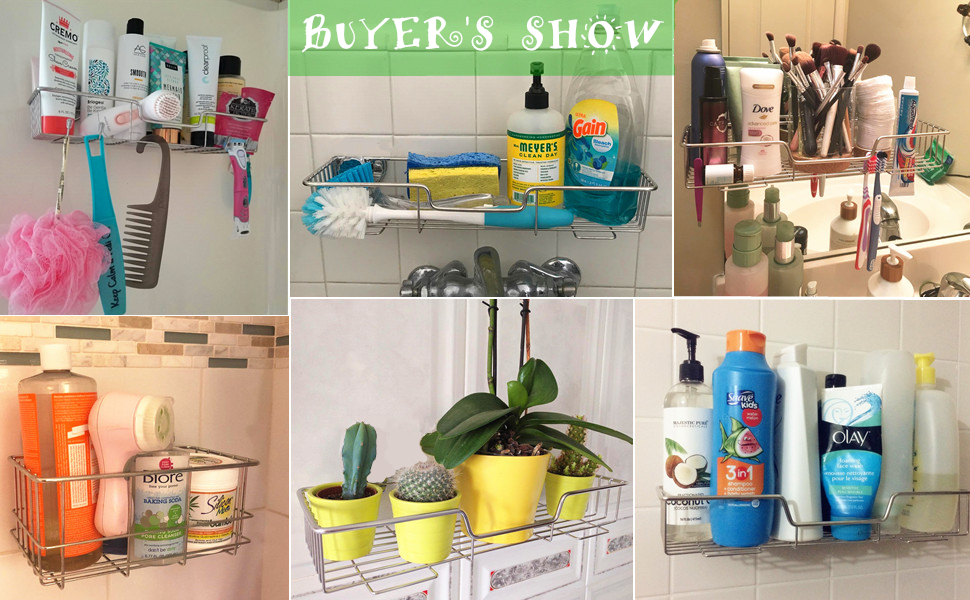 adhesive shower cady storage