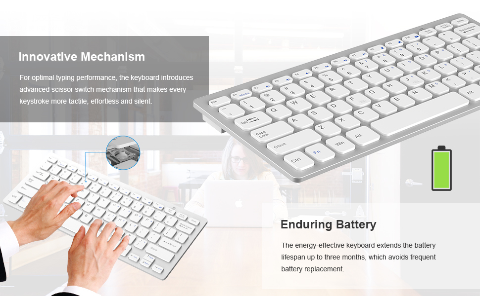 Amazon.com: JETech Ultra-Slim 2.4G Wireless Keyboard for