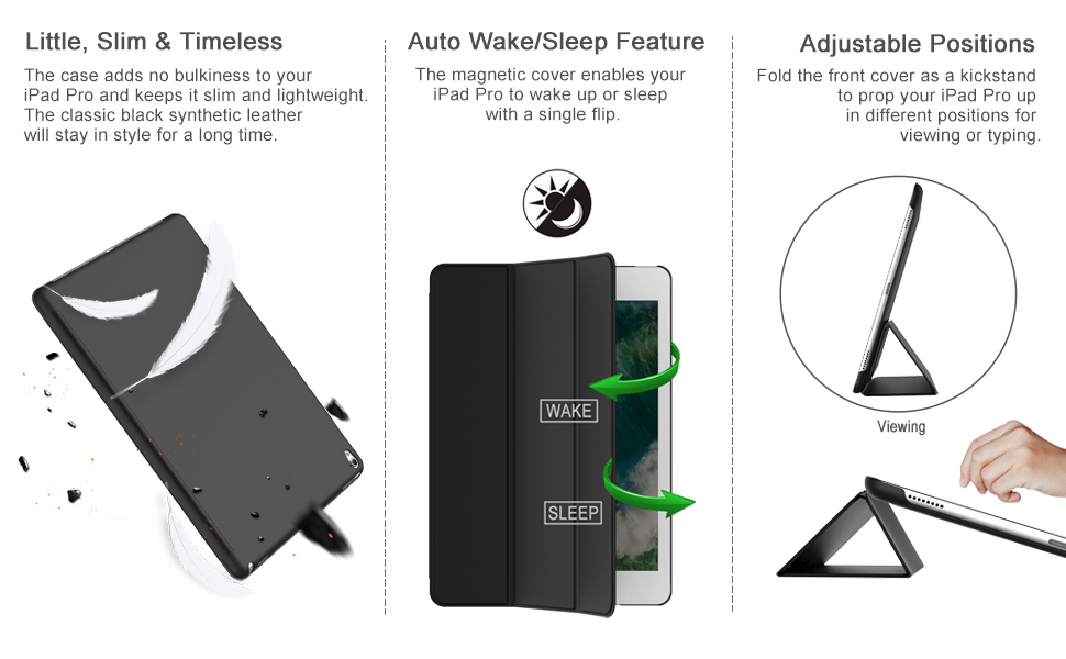 JETech Case for iPad Pro 9.7Inch (2016 Model), Smart Cover with Auto