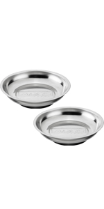 2-Piece 4-inch Magnetic Tool Tray Set