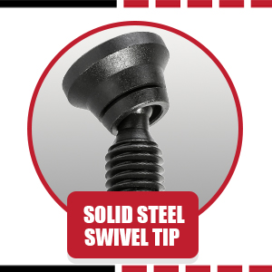 Heavy Duty Brake Pad Spreader with swivel tip and socket adapter compatible handle