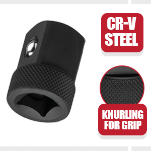 ARES Low profile socket adapters are CR-V steel with knurling for grip