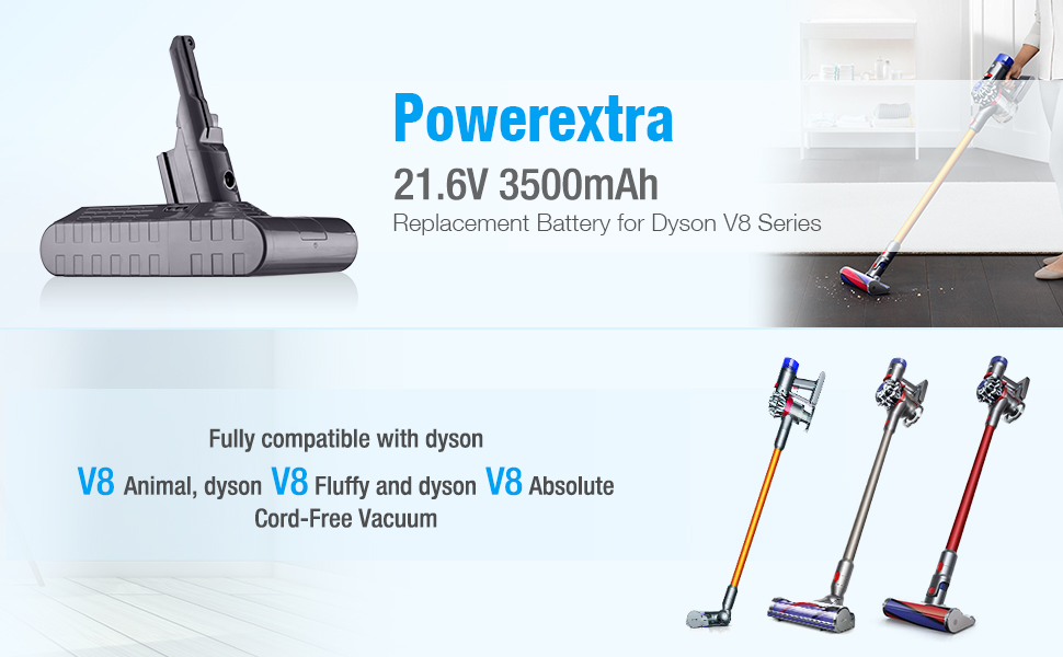 Dyson V8 Battery 3500mAh 21.6V Replacement Battery for