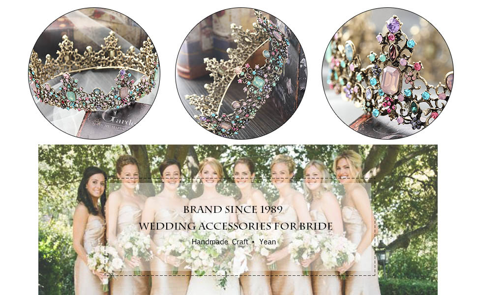 Yean Tiara Rhinestones Headband for Women and Girls