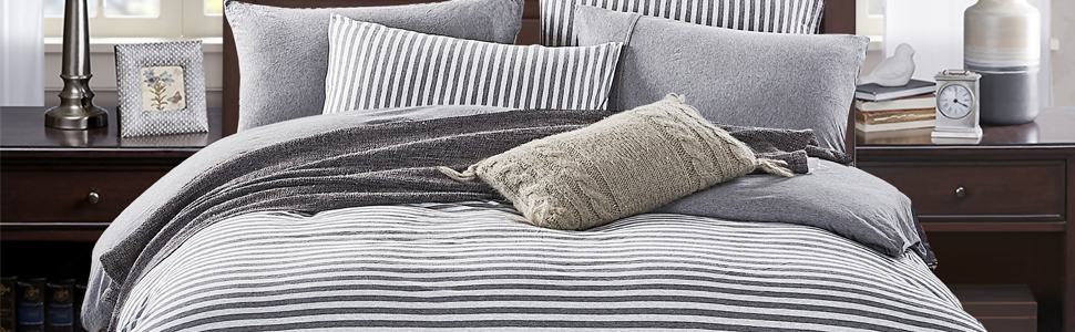Cotton Jersey Knit Duvet Cover Set