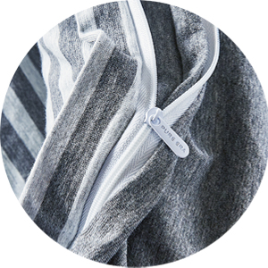 Hidden Zipper Closure