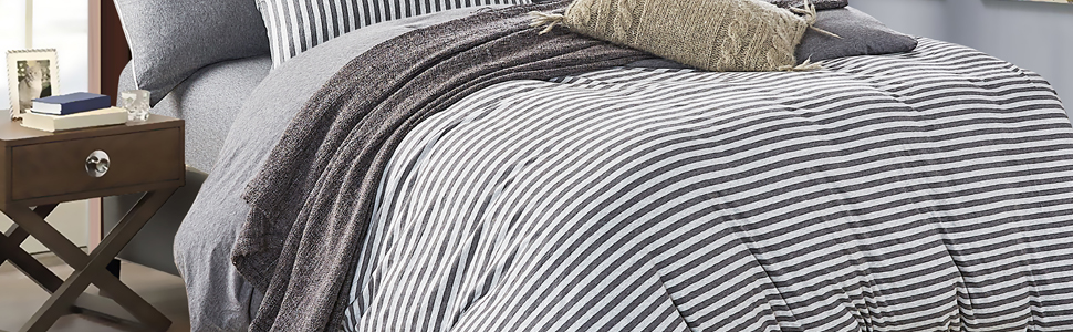 simple classic stripe comforter cover