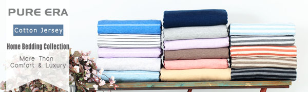 PURE ERA Cotton Jersey Knit Home Bedding Collection