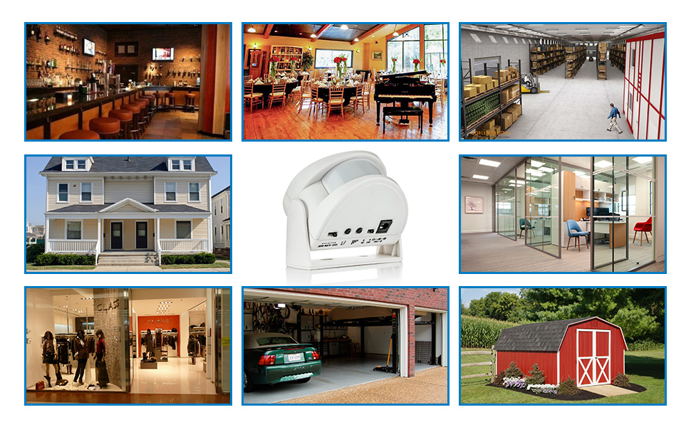 standalone pir sensor chime alarm for many places