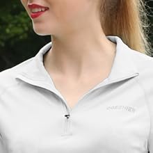 Ogeenier Women’s 1/4 Zip Pullove with Zip Front