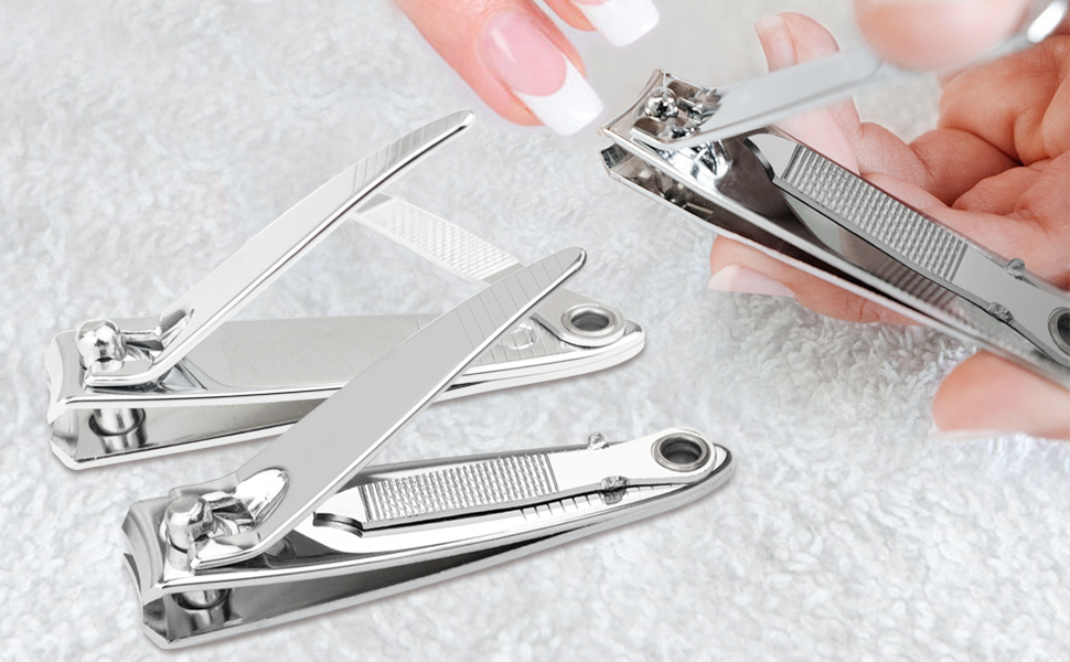 Miayon 2 Pcs Sharp Metal Fingernail Nail Clippers Cutters