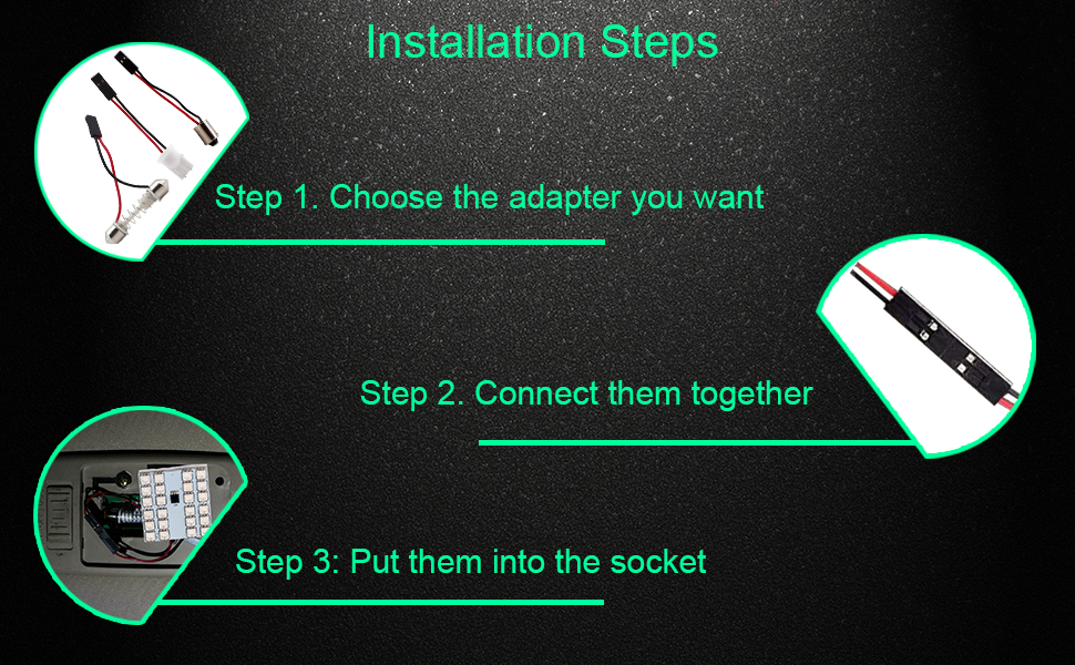 EverBrightt 1Set(2PCS) RGB 5050 24SMD LED Panel Dome Light