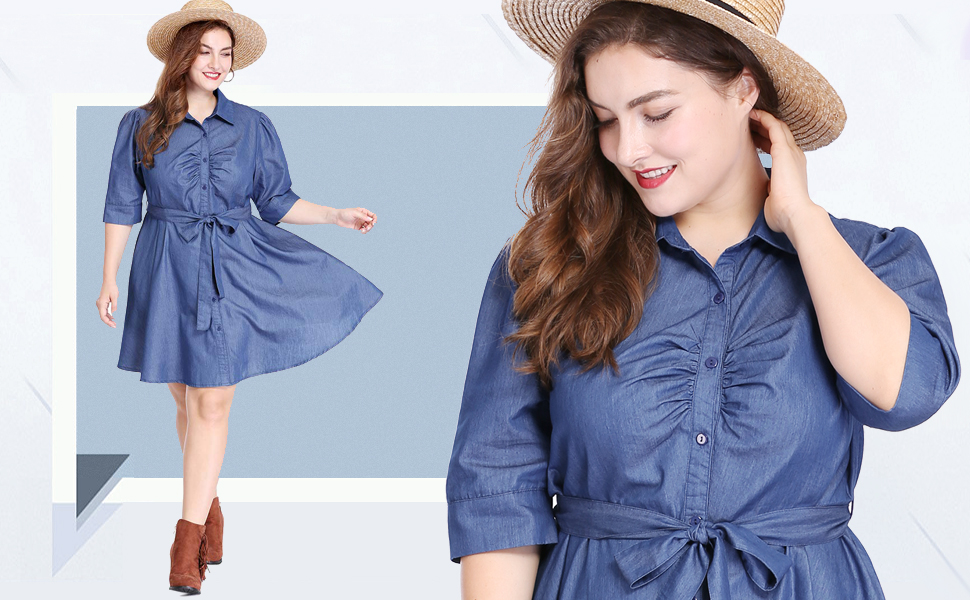 denim shirt dress size 22