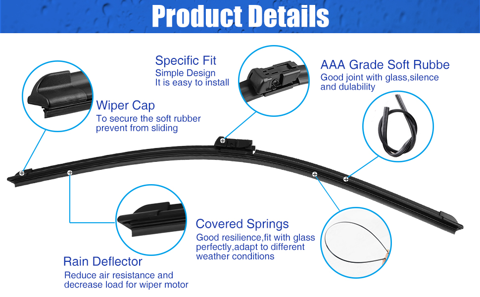 Wiper Blades Replacement For 2015 Gmc