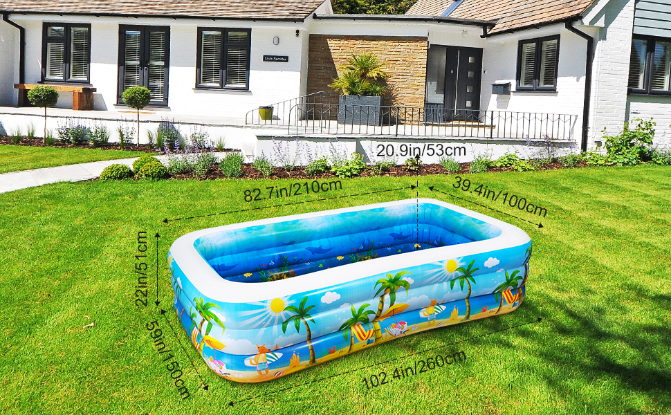 Amazon Com Ibasetoy Giant Inflatable Swimming Pool Adult