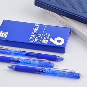 blue pens