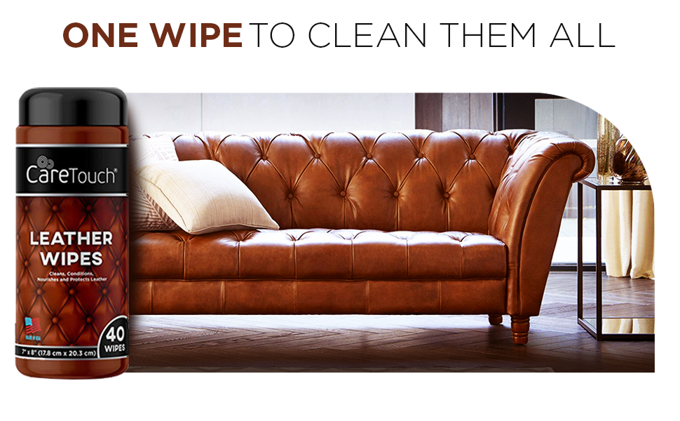 Amazon Com Care Touch Leather Cleaner Wipes For One Step Cleaning