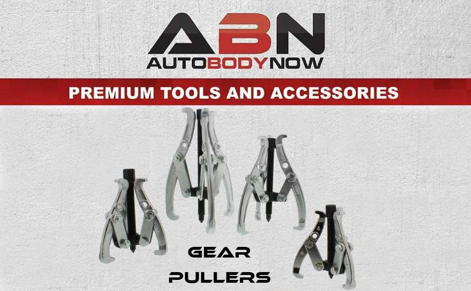 ABN 3Jaw Gear Puller 4Piece Set 3in, 4in, 6in, 8in Removal Tool